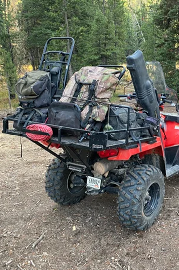 ATV with full hunting rack setup